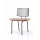 BROOKLYN METAL CHAIR / SOLID WOOD SEATING / POWDER COATING STEEL FRAME / MODERN LOOK