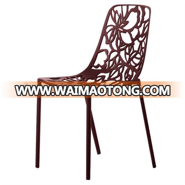 casting aluminum leisure stacking dining metal forest chair